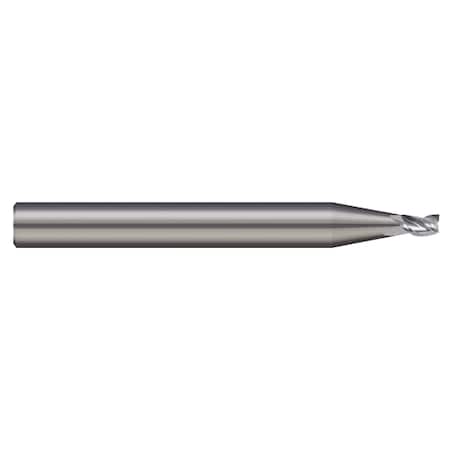 End Mill, 3 Flute, Square, 0.0200 Cutter Dia, Overall Length: 1-1/2